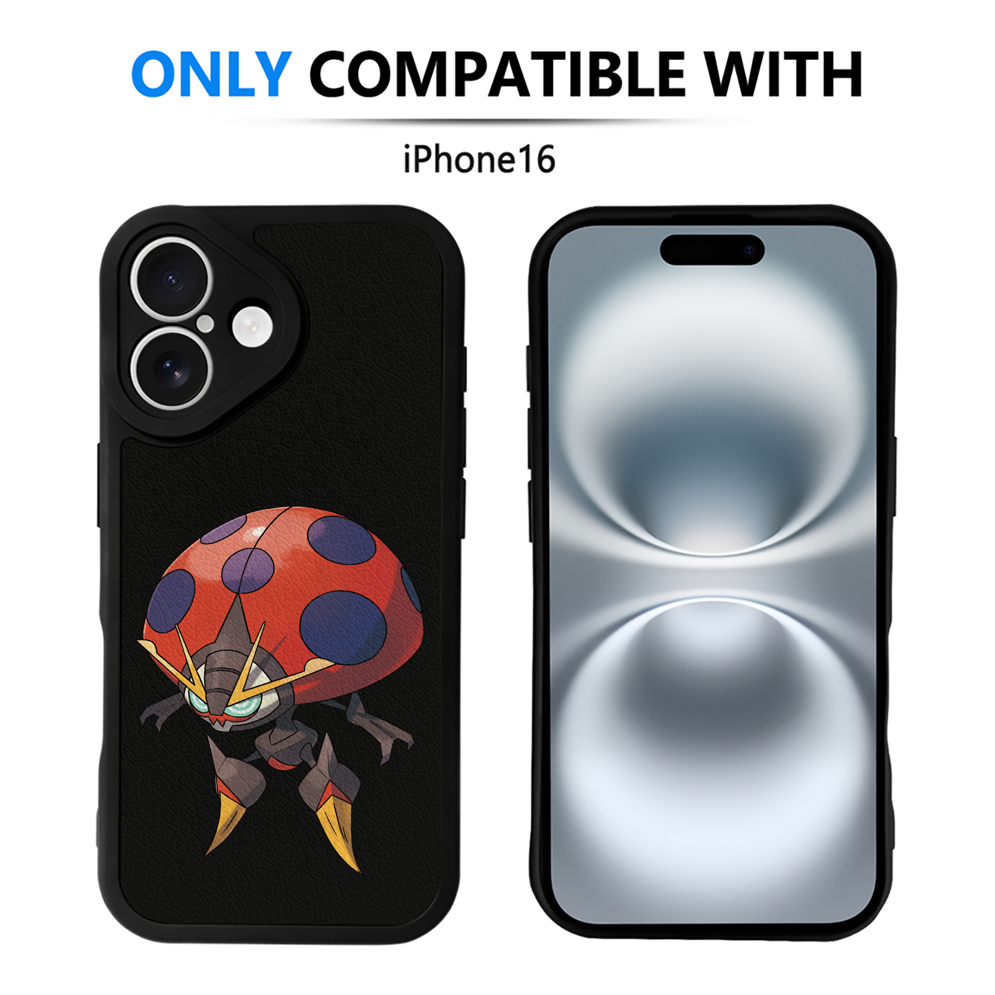 （画像用） ポケットモンスター Pokémon 【iPhone 16シリーズ対応】シリコンスマホケース（レザー調） 材質：シリコン